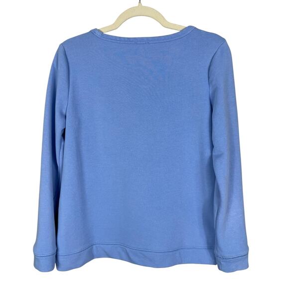 Talbots Hummingbird Sweatshirt Pullover Preppy Classic Nature Blue Size XS - Picture 5 of 10